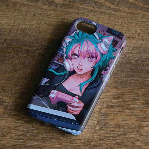 Anime Catgirl Gamer Nerd by Ivy Dolamore iPhone 8 Pro Case