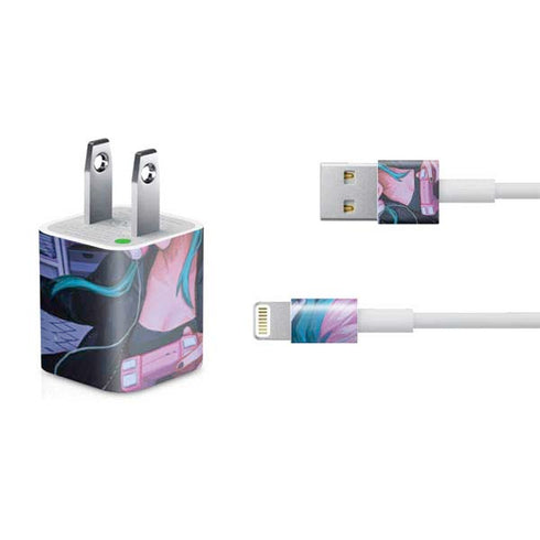 Anime Catgirl Gamer Nerd by Ivy Dolamore iPhone Charger (5W USB) Skin