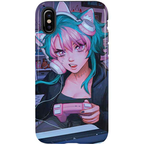 Anime Catgirl Gamer Nerd by Ivy Dolamore iPhone X Pro Case