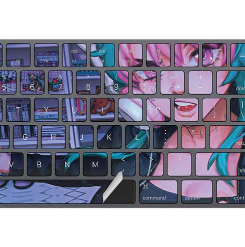 Anime Catgirl Gamer Nerd by Ivy Dolamore Magic Keyboard with Numeric Keypad Skin