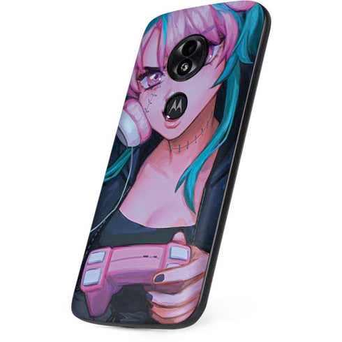 Anime Catgirl Gamer Nerd by Ivy Dolamore Moto E5 Play Skin