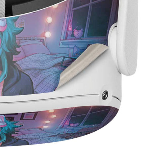 Anime Catgirl Gamer Nerd by Ivy Dolamore Oculus Quest 2 Skin