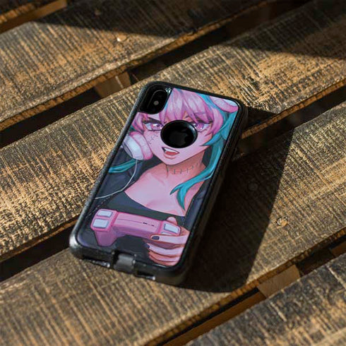 Anime Catgirl Gamer Nerd by Ivy Dolamore Otterbox Commuter iPhone Skin