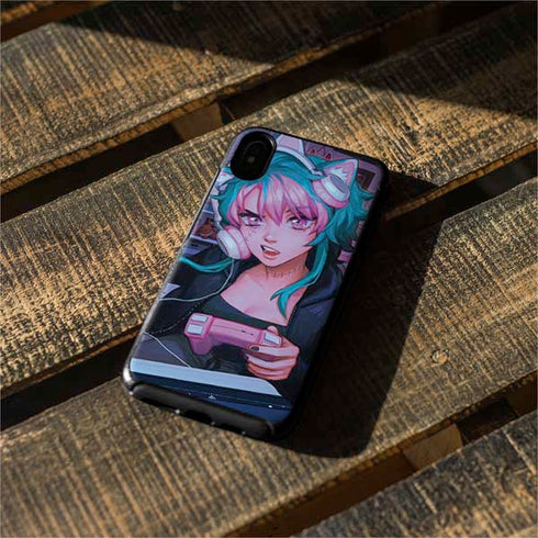 Anime Catgirl Gamer Nerd by Ivy Dolamore Otterbox Symmetry iPhone Skin