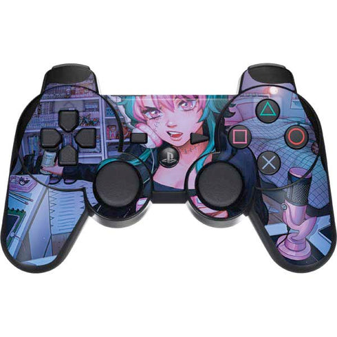 Anime Catgirl Gamer Nerd by Ivy Dolamore PS3 Dual Shock wireless controller Skin