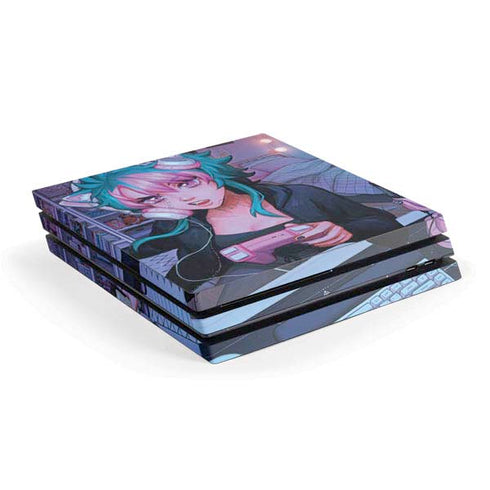 Anime Catgirl Gamer Nerd by Ivy Dolamore PS4 Pro Console Skin