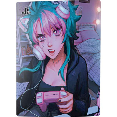 Anime Catgirl Gamer Nerd by Ivy Dolamore PS5 Digital Edition Bundle Skin