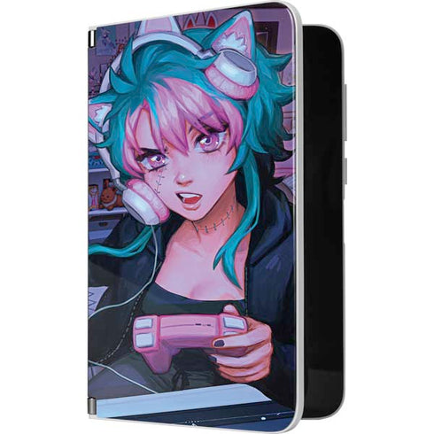Anime Catgirl Gamer Nerd by Ivy Dolamore Surface Duo Skin