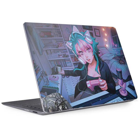 Anime Catgirl Gamer Nerd by Ivy Dolamore Surface Laptop 2 Skin