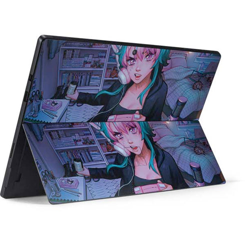 Anime Catgirl Gamer Nerd by Ivy Dolamore Surface Pro 6 Skin