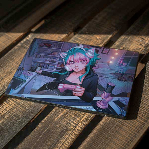 Anime Catgirl Gamer Nerd by Ivy Dolamore Surface Pro 7 Skin