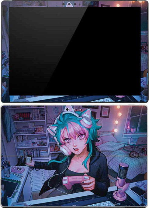 Anime Catgirl Gamer Nerd by Ivy Dolamore Surface Pro (2017) Skin