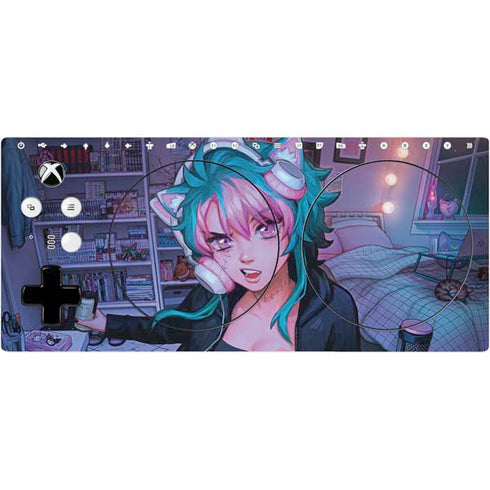 Anime Catgirl Gamer Nerd by Ivy Dolamore Xbox Adaptive Controller Skin