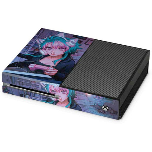 Anime Catgirl Gamer Nerd by Ivy Dolamore Xbox One Console Skin
