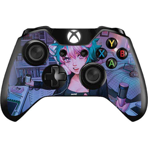 Anime Catgirl Gamer Nerd by Ivy Dolamore Xbox One Controller Skin