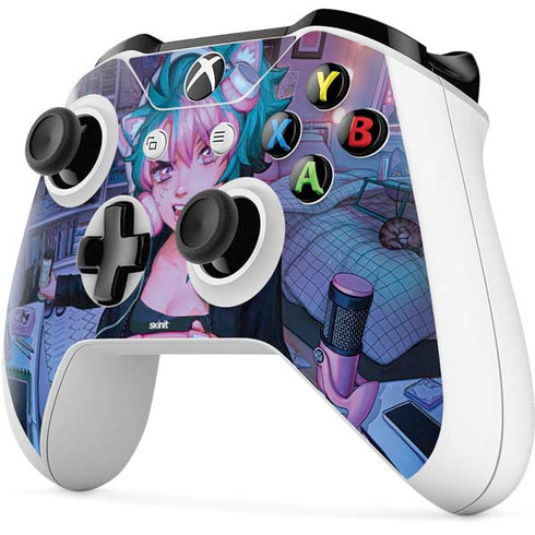 Anime Catgirl Gamer Nerd by Ivy Dolamore Xbox One S All-Digital Edition Bundle Skin