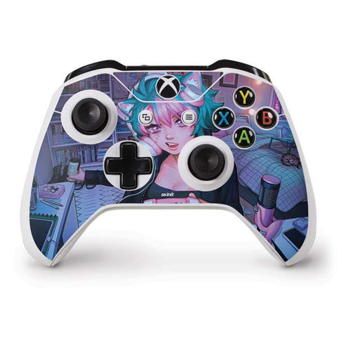 Anime Catgirl Gamer Nerd by Ivy Dolamore Xbox One S Controller Skin