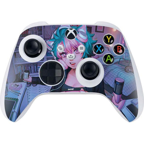 Anime Catgirl Gamer Nerd by Ivy Dolamore Xbox Series S Controller Skin