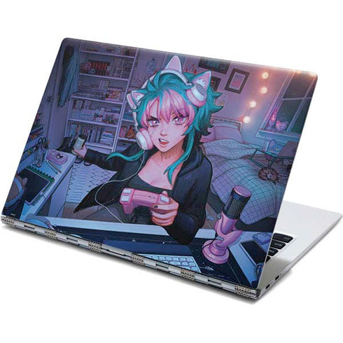 Anime Catgirl Gamer Nerd by Ivy Dolamore Yoga 910 2-in-1 14in Touch-Screen Skin