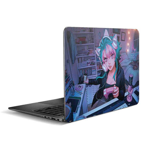 Anime Catgirl Gamer Nerd by Ivy Dolamore Zenbook UX305FA 13.3in Skin