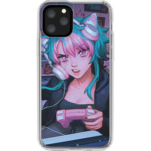 Anime Catgirl Gamer Nerd by Ivy Dolamore iPhone 11 Pro Clear Case