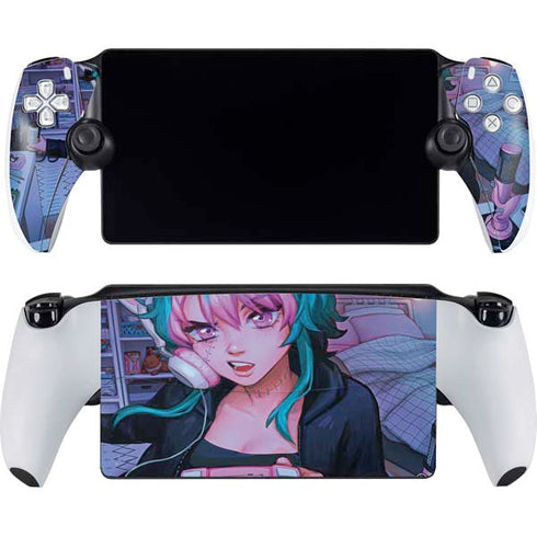 Anime Catgirl Gamer Nerd by Ivy Dolamore PlayStation Portal Remote Player Skin