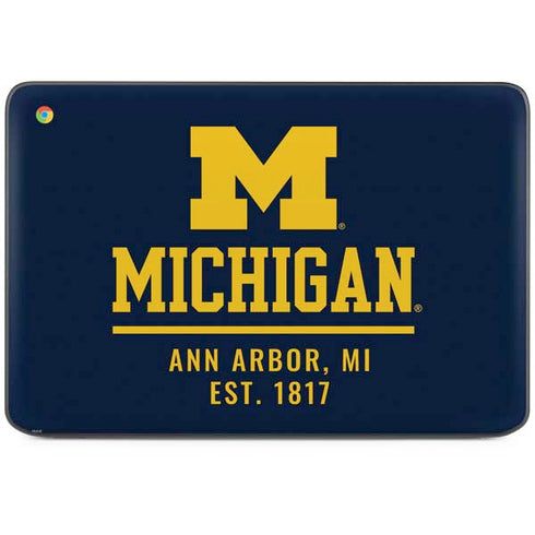 University of Michigan Ann Arbor Est 1817 HP Chromebook Skin