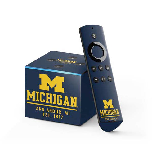University of Michigan Ann Arbor Est 1817 Fire TV Cube Skin