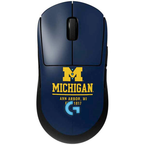University of Michigan Ann Arbor Est 1817 G Pro Wireless Gaming Mouse Skin