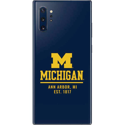 University of Michigan Ann Arbor Est 1817 Galaxy Note 10 Plus Skin