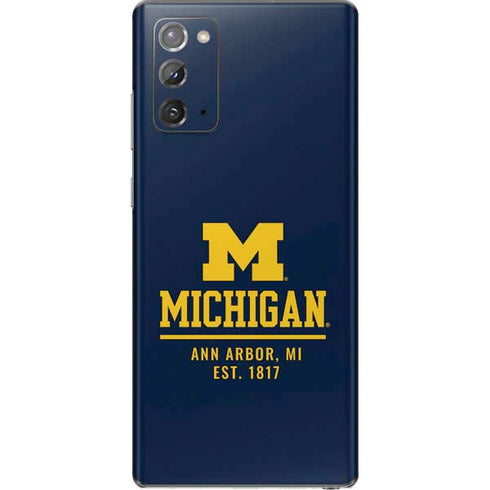 University of Michigan Ann Arbor Est 1817 Galaxy Note20 5G Skin