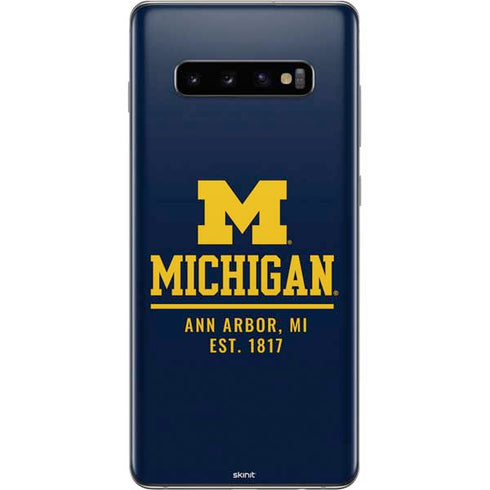 University of Michigan Ann Arbor Est 1817 Galaxy S10 Plus Skin