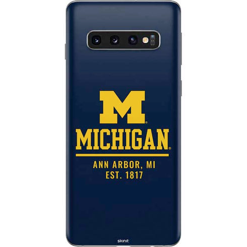 University of Michigan Ann Arbor Est 1817 Galaxy S10 Skin