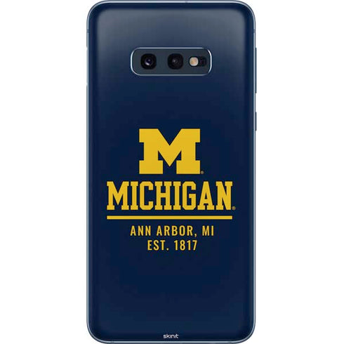 University of Michigan Ann Arbor Est 1817 Galaxy S10e Skin