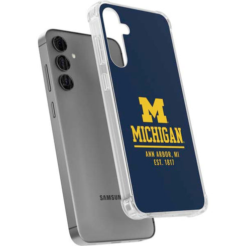 University of Michigan Ann Arbor Est 1817 Galaxy S24 Plus Clear Case
