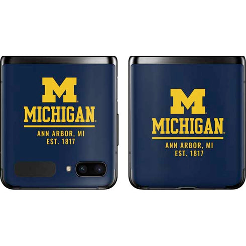 University of Michigan Ann Arbor Est 1817 Galaxy Z Flip Skin