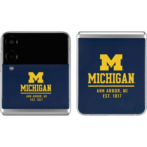 University of Michigan Ann Arbor Est 1817 Galaxy Z Flip4 5G Skin