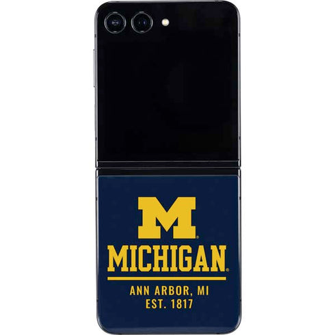 University of Michigan Ann Arbor Est 1817 Galaxy Z Flip5 5G Skin