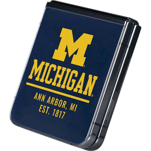 University of Michigan Ann Arbor Est 1817 Galaxy Z Flip5 5G Skin