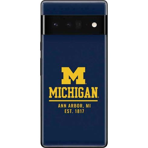 University of Michigan Ann Arbor Est 1817 Google Pixel 6 Pro Skin