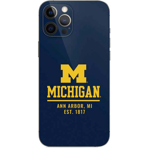 University of Michigan Ann Arbor Est 1817 iPhone 12 Pro Max Skin