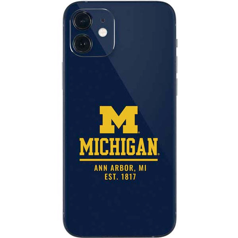 University of Michigan Ann Arbor Est 1817 iPhone 12 Skin