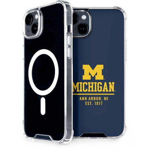 University of Michigan Ann Arbor Est 1817 iPhone 15 Plus MagSafe Case