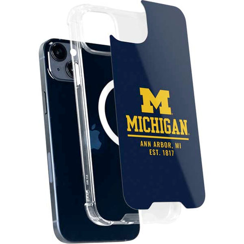 University of Michigan Ann Arbor Est 1817 iPhone 15 Plus MagSafe Case