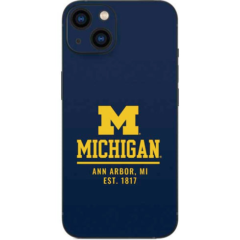 University of Michigan Ann Arbor Est 1817 iPhone 15 Plus Skin