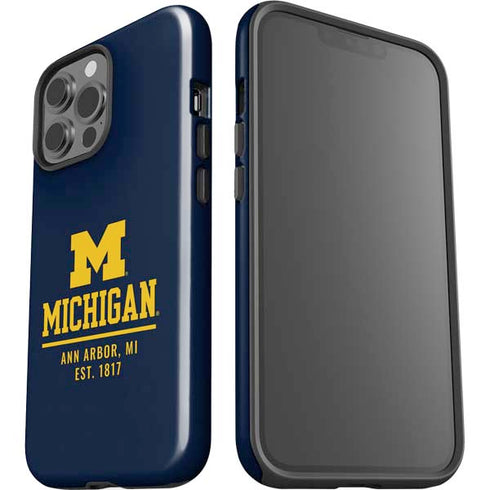 University of Michigan Ann Arbor Est 1817 iPhone 15 Pro Max Impact Case