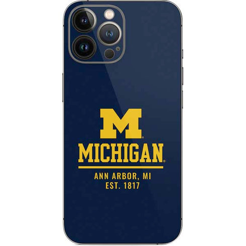 University of Michigan Ann Arbor Est 1817 iPhone 14 Pro Max Skin