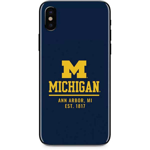 Ann Arbor Est 1817 iPhone X Skin
