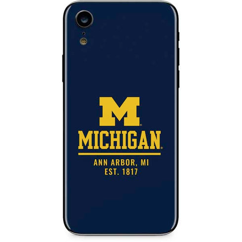 University of Michigan Ann Arbor Est 1817 iPhone XR Skin