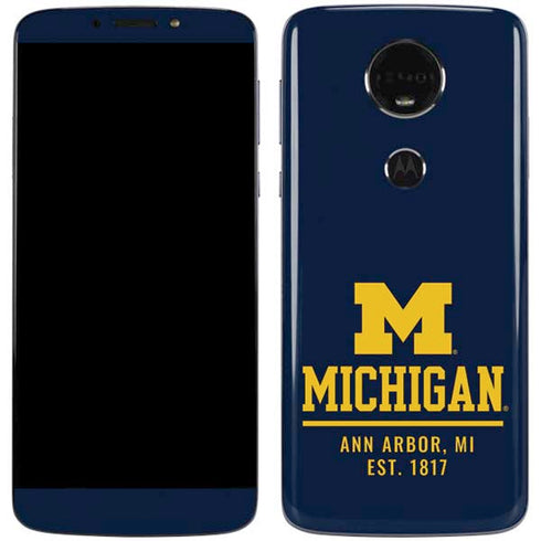 University of Michigan Ann Arbor Est 1817 Moto E5 Plus Skin